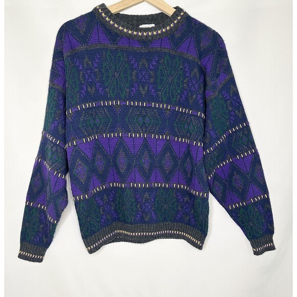 Cadet Boys Club Other - VTG 80'S/90's Cadet Boys Club‎ Sweater Purple Green Boys Made in USA XL 18